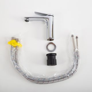 Смеситель для раковины без донного клапана BelBagno UNIQUE-LVM-CRM-W0